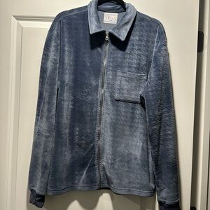 Mens velour shirt jacket